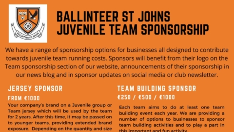 Sponsorship Flyer Juvenile Teams