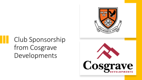 Cosgrave Developments come on board as Club Sponsors