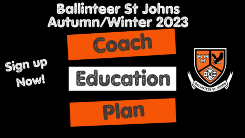 Coach Education Plan Autumn/Winter 2023